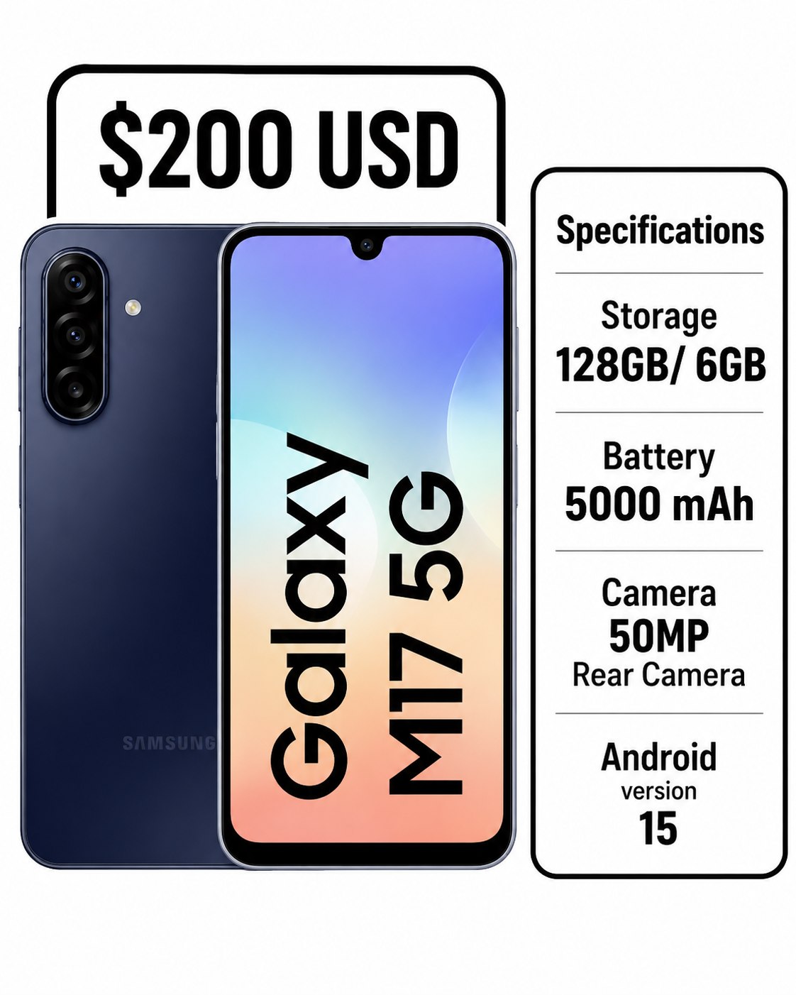 Samsung Galaxy M17 5G smartphone