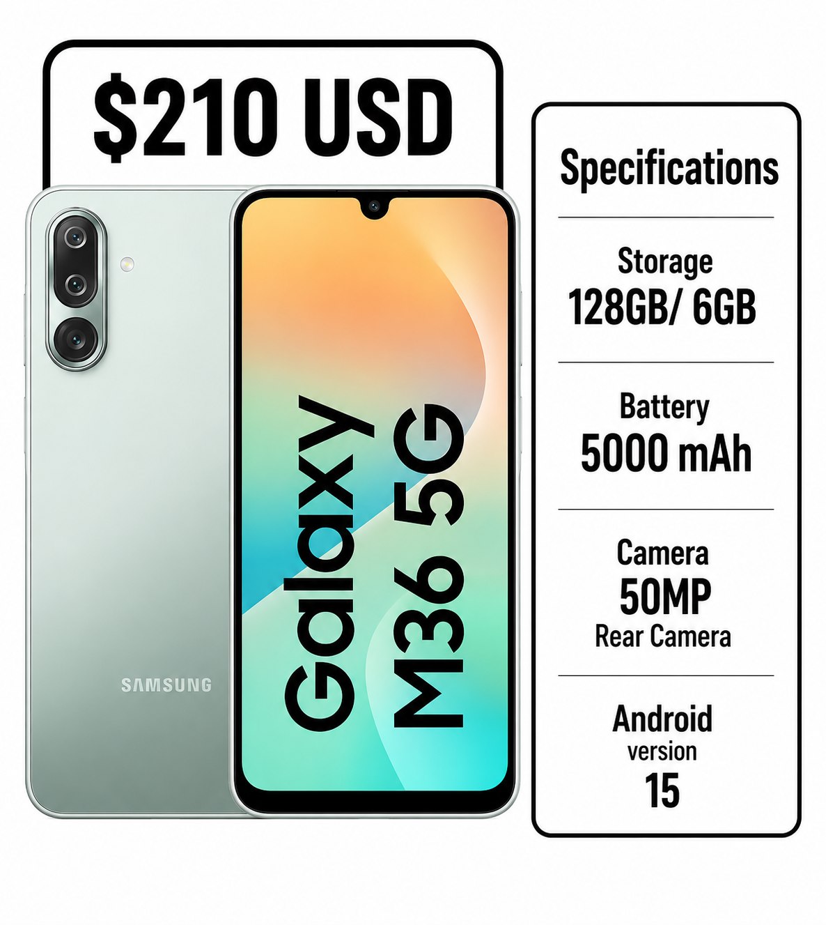 Samsung Galaxy M36 5G smartphone