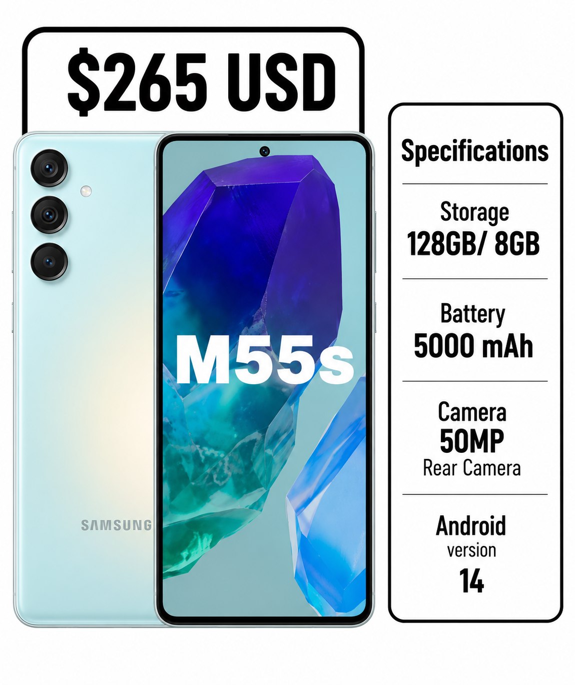 Samsung M55s smartphone